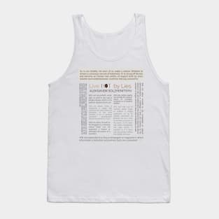 Live not by Lies Alexander Solzhenitsyn Tank Top